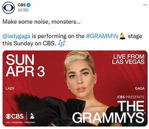 Lady Gaga, Justin Bieber to perform at Grammys 2022