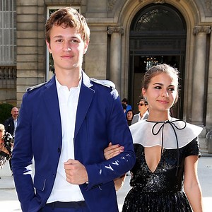 Ansel Elgort Makes Rare Public Appearance With Girlfriend Violetta Komyshan at Paris Fashion Week