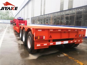 [Hot Item] 3 Axle Lowboy Trailer Truck 60 Ton 50 Tons 70 Tons Capacity Low Bed Lowbed Semi Trailers with Gooseneck for Sale