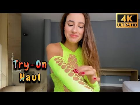 4K Fishnet Transparent Dress Try-On Haul & wet vs dry Outfit Review | Lingerie Summer Fashion