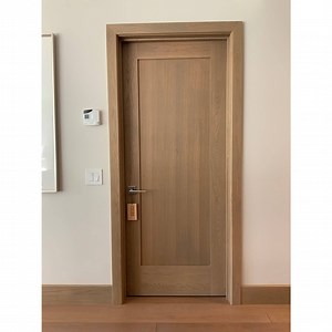 [Hot Item] Solid Core 8FT White Oak Grain Veneer 1 Panel Shaker Doors for Houses Interior