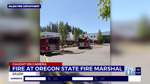Salem firefighters respond to blaze at Oregon State Fire Marshal warehouse