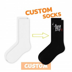 [Hot Item] Free Design Your Own Brands Casual Sock Unisex Customized Crew Cotton Sock Men Custom Logo Socks