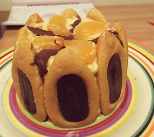 Recette de petite charlotte clémentine-praliné