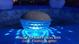 Floating Pool Speaker, Dynamic RGB Color Changing Bluetooth Pool Speakers TWS Pairing, IP68 Waterproof Hot Tub Speaker, 10W Loud Stereo Sound and Handsfree Floating Bluetooth Speakers for Pools