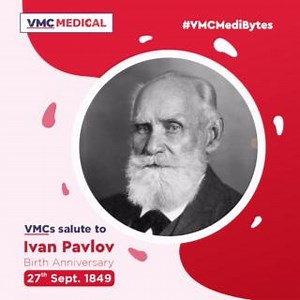 VMC Salute to Ivan Petrovich Pavlov, Russian physiologist, who was awarded the 1904 Nobel Prize in Physiology or Medicine. He pioneered the investigation that he named the “conditioned reflex.” . #VMC #THESTALWARTSOFMEDICINE #VMCMEDICAL #IvanPetrovichPavlov #VMCMediBytes #Physiologist #NobelPrize #Medicine #ConditionedReflex #Digestive | Vidyamandir Classes