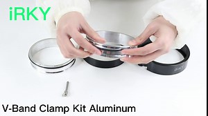 2.5" V-Band Clamp Kit Aluminum Quick Release with Flange Male Female for Intake Intercooler Pipes（63mm ）