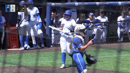 Absolutely filthy stuff early on from @brooke.shifflett 😱 #GoJays | Creighton Softball