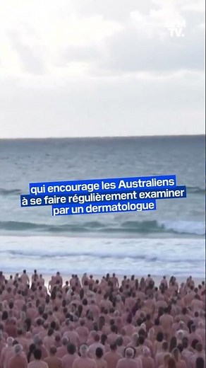 Australie: 2500 personnes posent nues sur la plage pour sensibiliser au cancer de la peau