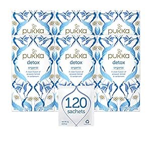 Pukka Herbal Tea Bags - Organic Detox Tea, Caffeine Free Variety Pack with Aniseed, Sweet Fennel, Cardamom, Licorice, Coriander, Turmeric - Natural, Decaffeinated Herbal Tea