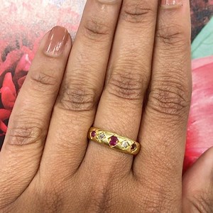 24 reactions | Victorian 18kt Gold Emerald Cut Ruby & Old European...