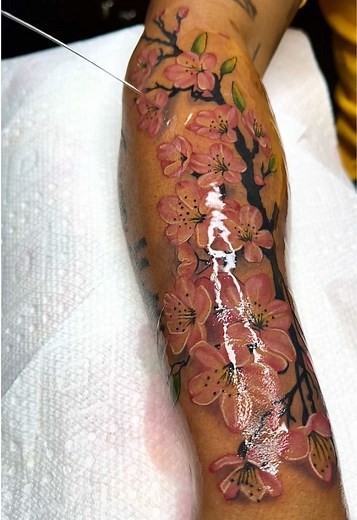 Cherry Blossom Forearm Tattoo Design: Book Your Session