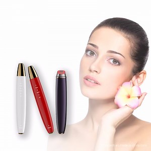 [Hot Item] Latest Electric Ionic Red Blue Color Light Eye Massage Pen Heating Vibration Dark Circle Remover Eye Beauty Instrument