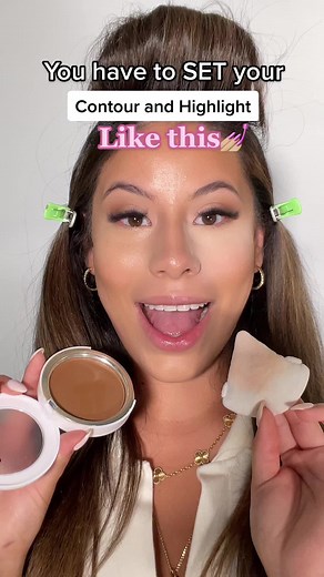 How to SET your contour and highlight✨ #contourandhighlight #contourtutorial #highlight