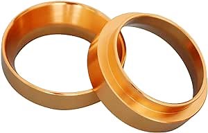 Aluminuml Dosing Ring Intelligent Coffee Powder Ring 58MM for Brewing Bowl Coffee Powder Espresso Barista Tool Black/Gold/Stainless Steel/Rose Gold No Magnetic (Gold)
