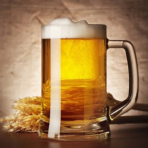 [Hot Item] 500ml Clear Decal Printing Logo Glass Beer Mug Thick Glass Cup with Handle
