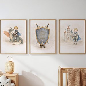 Ritterposter für Kinder mit positiven Botschaften, sanfte und beruhigende Dekoration für Jungenzimmer, hochwertige Wanddekoration - Etsy.de