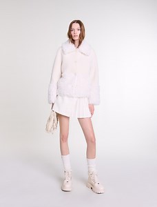 Short fake fur coat White for Women | Maje
