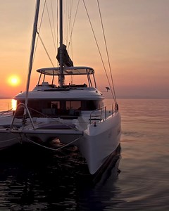 11K views · 674 reactions | Aboard your Lagoon 55, get ready to experience a unique moment, where the orange of the sunset intermingles with the blue of the sea.  azul55_yachting | Lagoon Catamarans | Facebook