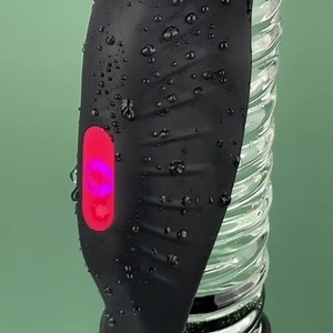 EdenFantasys Thrust Enhancer Vibrating Penis Sleeve Extender - 9 Vibration Modes, Remote Control, Adds ¾ Girth, Triple Loop Cock Ring, Waterproof Silicone for Intense G-Spot Stimulation