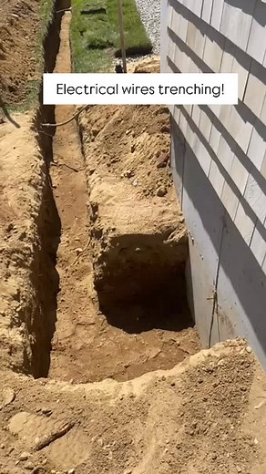 Electrical wires trenching for a new project dug by hand tools to avoid lawn and irrigation pipes damage! | Lourenco Brother's Yardscape & Design