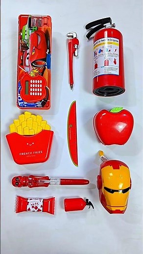 😍Trendy & Fancy Red Stationery Items, stationery collection #stationery #schoolsupplies #pencilbox