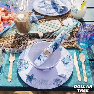 1.3K reactions · 102 shares | Soak up all the beach vibes from this summer-inspired dinnerware, décor, and & craft collection. | Dollar Tree | Facebook