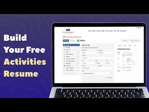 Build Your FREE Activities Resume