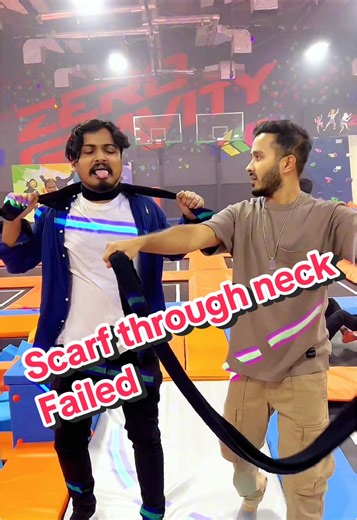 Scarf Trick Through Neck Fails Hilariously