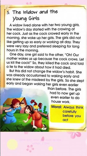 The Widow and the Young Girls | a Short Story | English Stories For Kids | Fairy Tales Reading Club