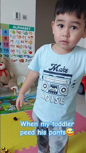 My toddler peed his pants and he didn't know what to do