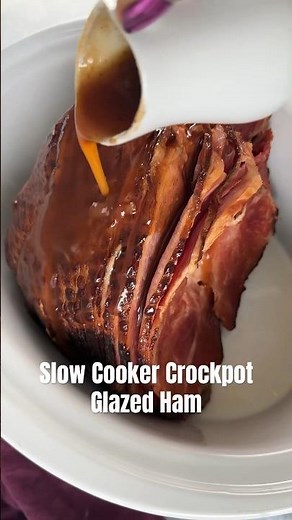 Slow Cooker Crockpot Spiral Ham with Glaze #shorts #crockpotham #slowcookerham #slowcooking