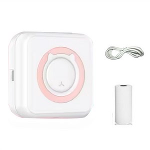 Mingsci Mini Pocket Printer "Photo Printers" with USB Cable & User Manual, Pink - Walmart.com