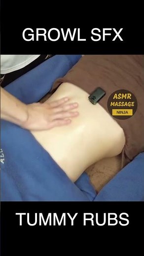 Sleep ASMR: Tummy Growling Sound Effect & Gentle Belly Massage for Deep Sleep