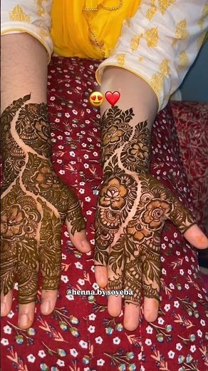 floral henna💗🌸#hennatattoodesign #hennaart #mehndidesign #mehndi #youtubeshorts