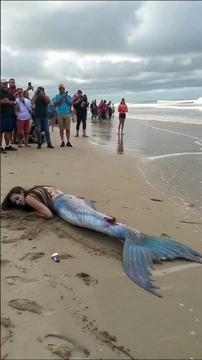 Dead Mermaid Found on Beach #aishorts #mermaid #aivibes
