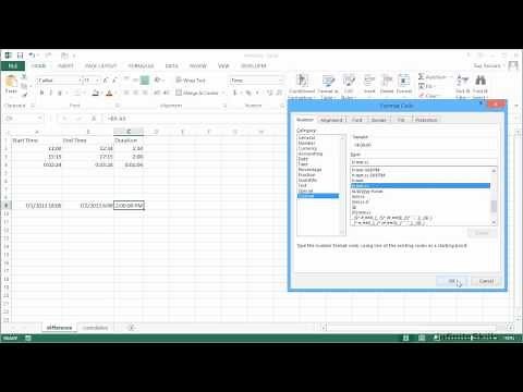 Microsoft Excel - Shortcut Guide Tutorial | Time Difference And Duration: Particularly Over 24 Hrs