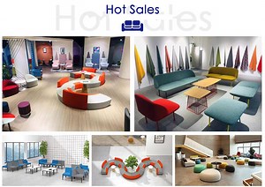 [Hot Item] Cheap Blue Beauty Salon Reception Chairs Waiting Sofa in Waiting Chairs