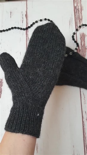 Hand Knitted Wool Cable Knit Mittens, Classic Winter Hand Warmers - Etsy