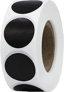 Avery Color-Coding Removable Labels, 3/4 Inch Round Labels, Black, Non-Printable, 1,008 Dot Stickers Total (5459)