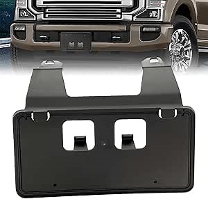 KARPAL Front License Plate Bracket Holder License Plate Frames Fit for 2020 2021 2022 Ford F250 F350 Super Duty LC3Z-17A385-AB Easy Mount