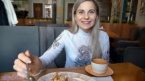 Remote Controlled Vibrator In Crowded Cafe - Letty Black