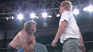 Terry Funk vs. The Sandman vs. Stevie Richards - Triple Threat #1 Contender's Match: Barely Legal 1997