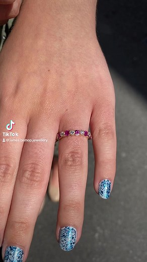 2.2K views · 32 reactions | Raspberry Pink Sapphire & Diamond Eternity Ring  #jamesbishopjewellery #jamesthejeweller #devonjeweller #madeinbarnstaple #pinksapphireeternityring #eternityring | James Bishop Jewellery | Facebook