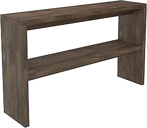 Amazon.com: Midtown Concept 2-shelf Console Table, Distressed Brown : Home & Kitchen