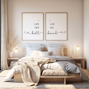 I Like Her Butt, I Like His Beard Print Set (digital Download) - Etsy