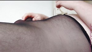 Fun with stranger used condom in pantyhose 3