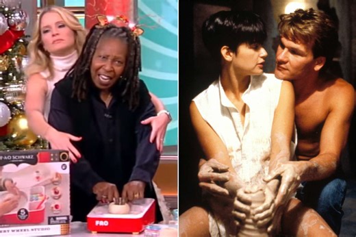 Watch Whoopi Goldberg, Sara Haines recreate steamy 'Ghost' pottery scene
