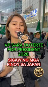 1.8M views · 181K reactions | VP SARA DUTERTE FOR PRESIDENT 2028 SIGAW NG MGA PINOY SA JAPAN  Opinion and Public Commentary Only. | MP MIKO POGAY | Facebook