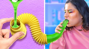 4.6K views | Zabawki pop tube diy! ️ zabawki fidget w kształcie tęczy, które możesz zrobić w domu! | 5-minutowe Sztuczki | Facebook